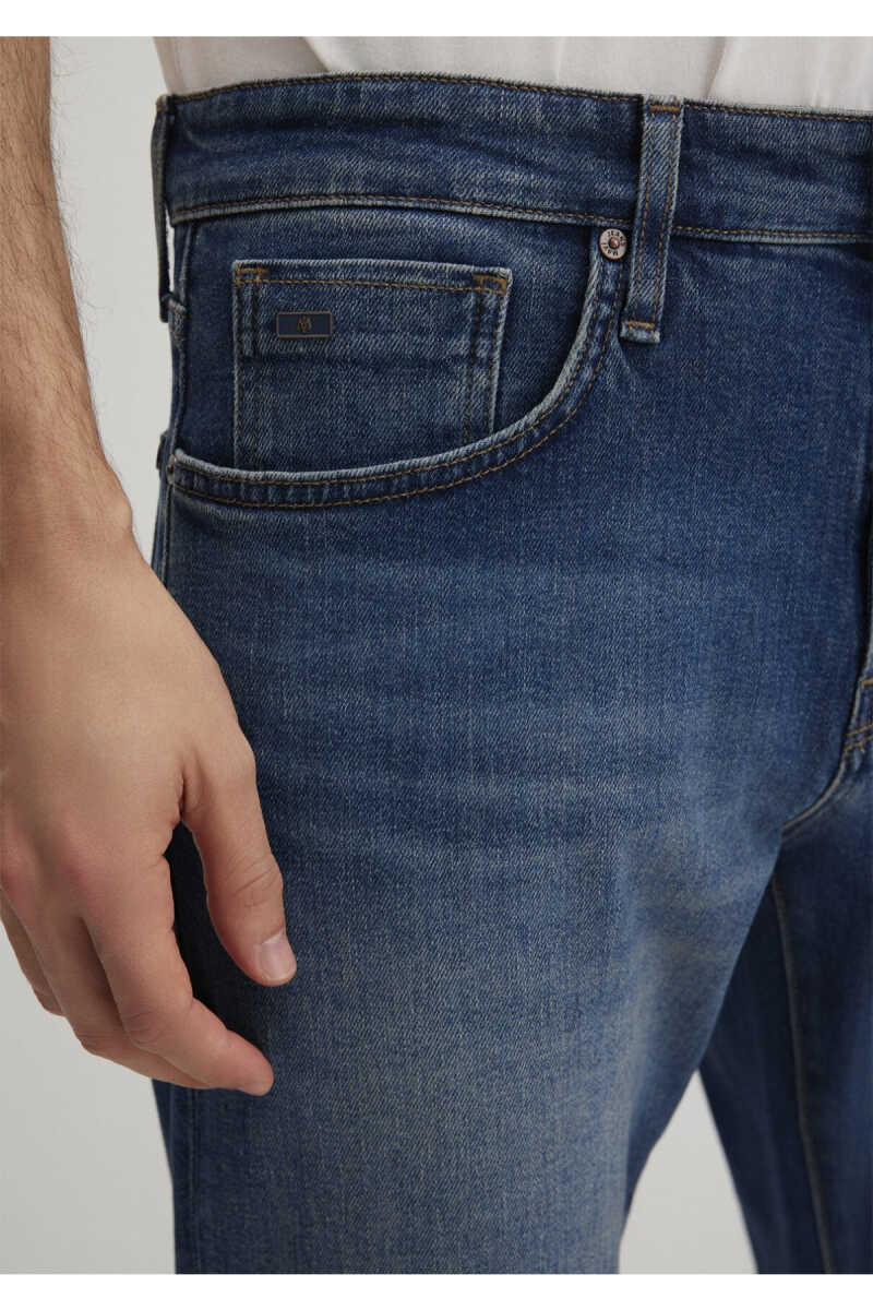 Mavi MILAN Tapered Normal Bel Classic Denim Vintage Koyu Mavi Erkek Jean Pantolon 0081090816 - 6