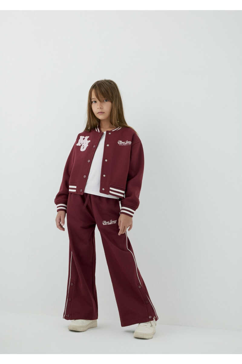 Mavi MJ Baskılı Bordo Loose Fit Çocuk Eşofman Altı 7010059-70393 - 1
