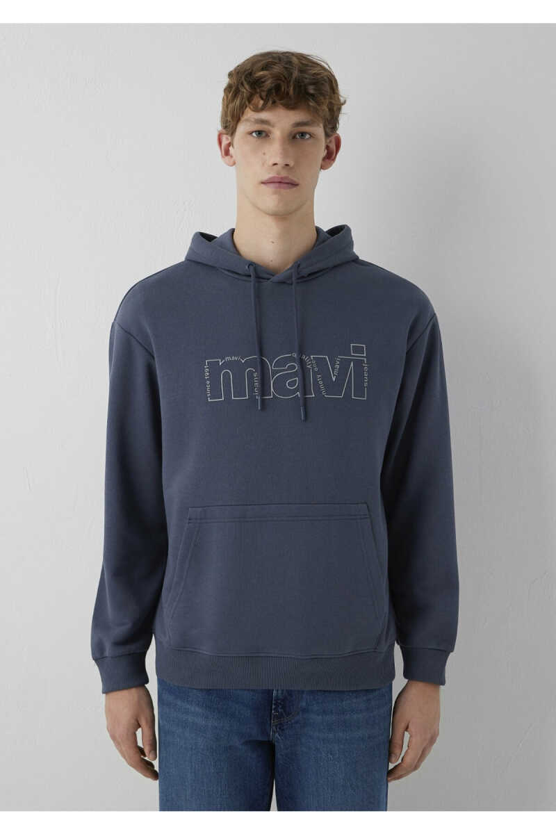 Mavi MVJNS Logo Baskılı Fermuarlı Kapüşonlu Antrasit Loose Fit Erkek Sweatshirt 0S10196-70759 - 3