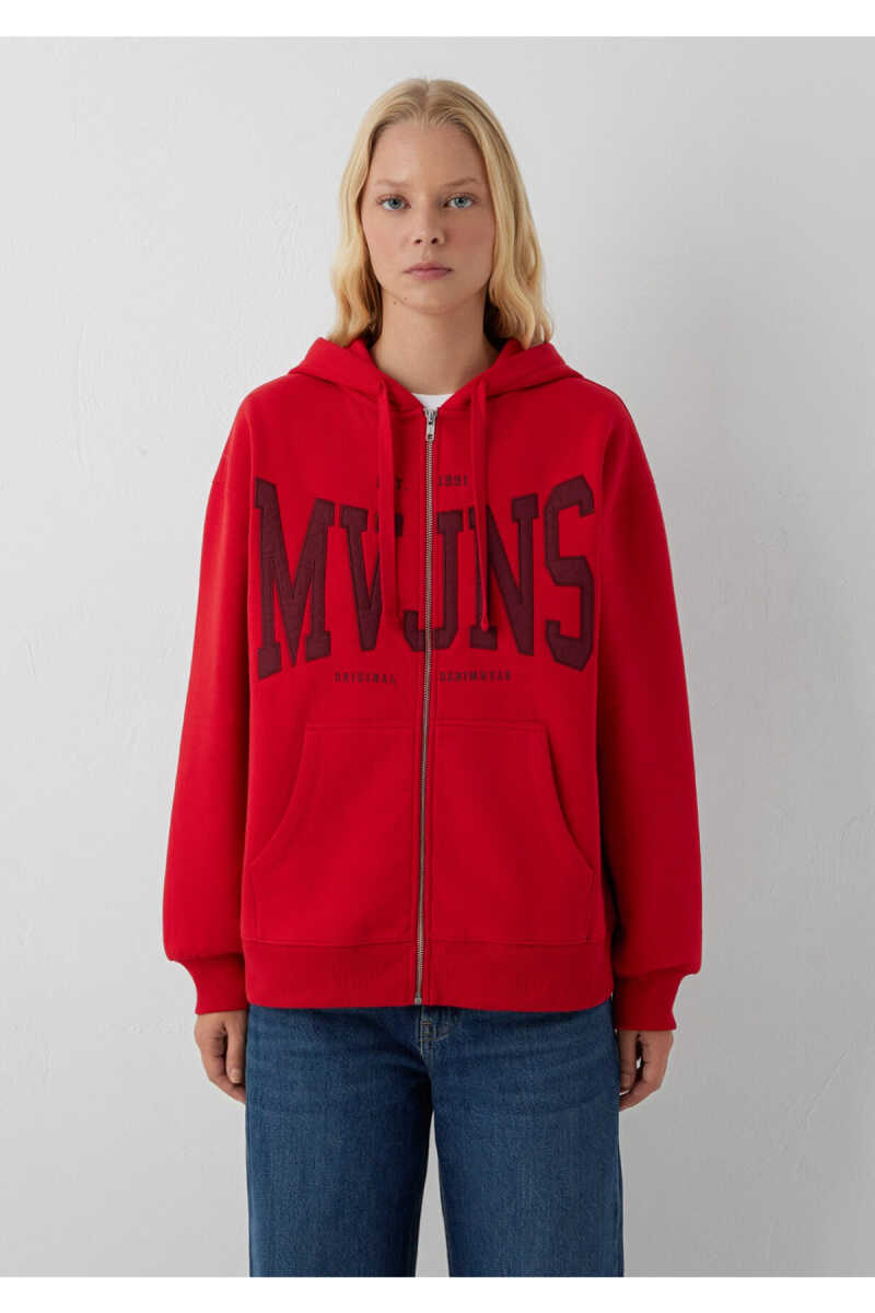 Mavi MVJNS Logo Kapüşonlu Kırmızı Loose Fit Kadın Sweatshirt1S10421-82054 - 3