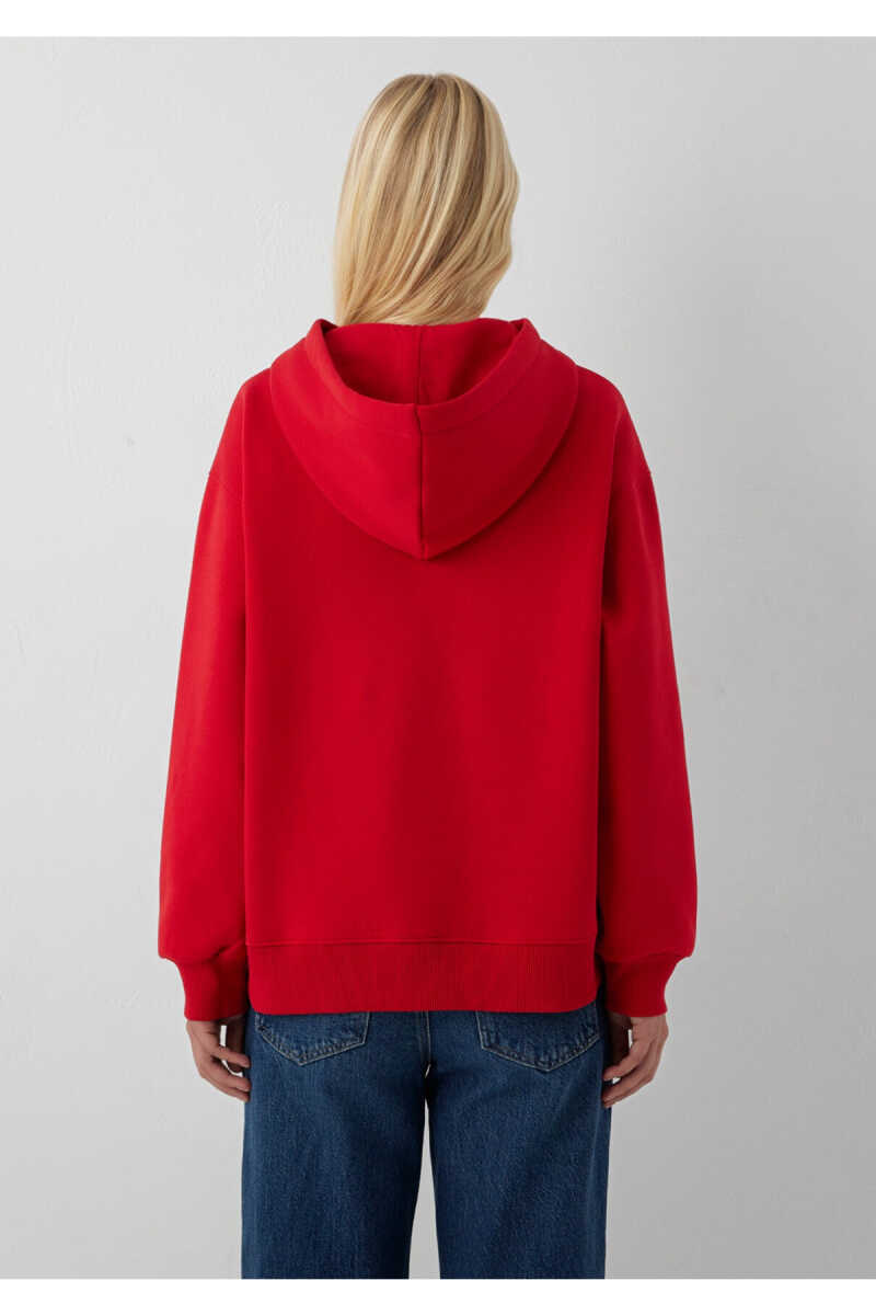 Mavi MVJNS Logo Kapüşonlu Kırmızı Loose Fit Kadın Sweatshirt1S10421-82054 - 5