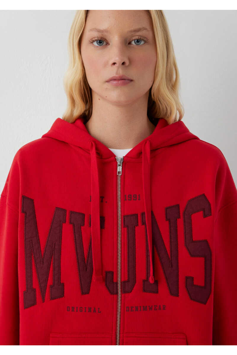 Mavi MVJNS Logo Kapüşonlu Kırmızı Loose Fit Kadın Sweatshirt1S10421-82054 - 6
