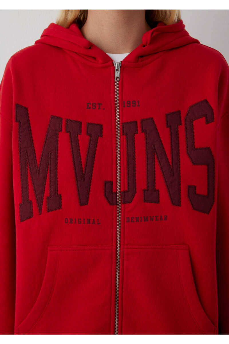 Mavi MVJNS Logo Kapüşonlu Kırmızı Loose Fit Kadın Sweatshirt1S10421-82054 - 7