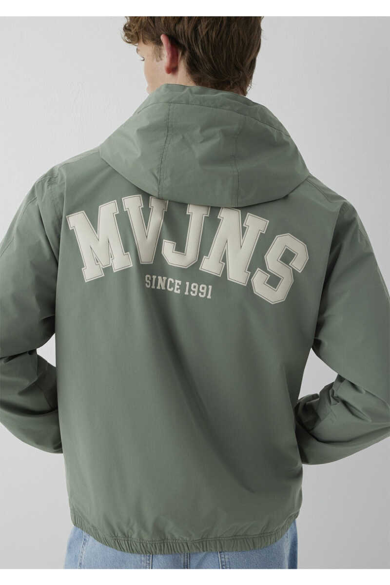 Mavi MVJNS Nakışlı Kapüşonlu Haki Kolej Loose Fit Erkek Mont 0110622-80692 - 1