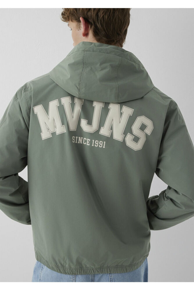 Mavi MVJNS Nakışlı Kapüşonlu Haki Kolej Loose Fit Erkek Mont 0110622-80692