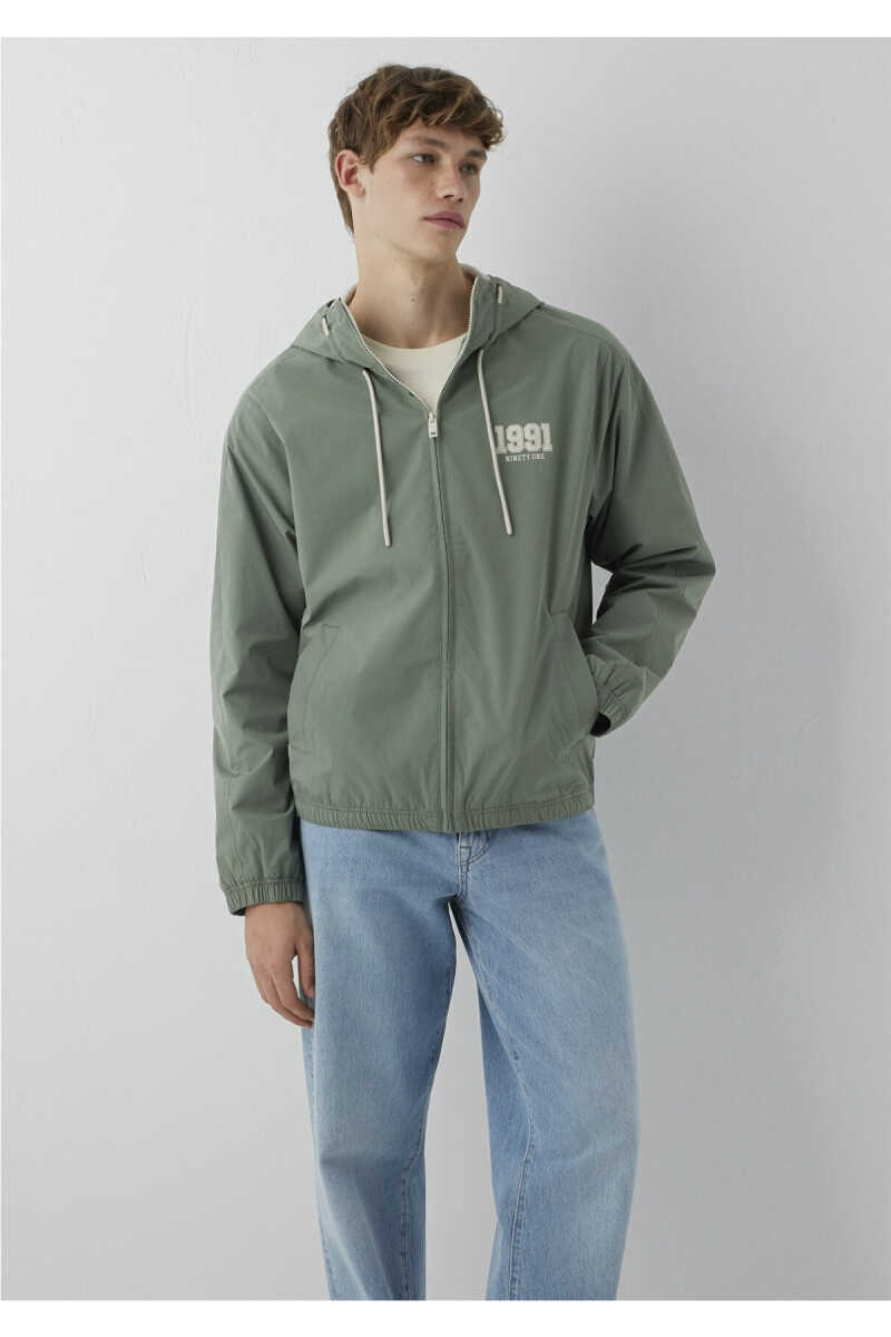 Mavi MVJNS Nakışlı Kapüşonlu Haki Kolej Loose Fit Erkek Mont 0110622-80692 - 2