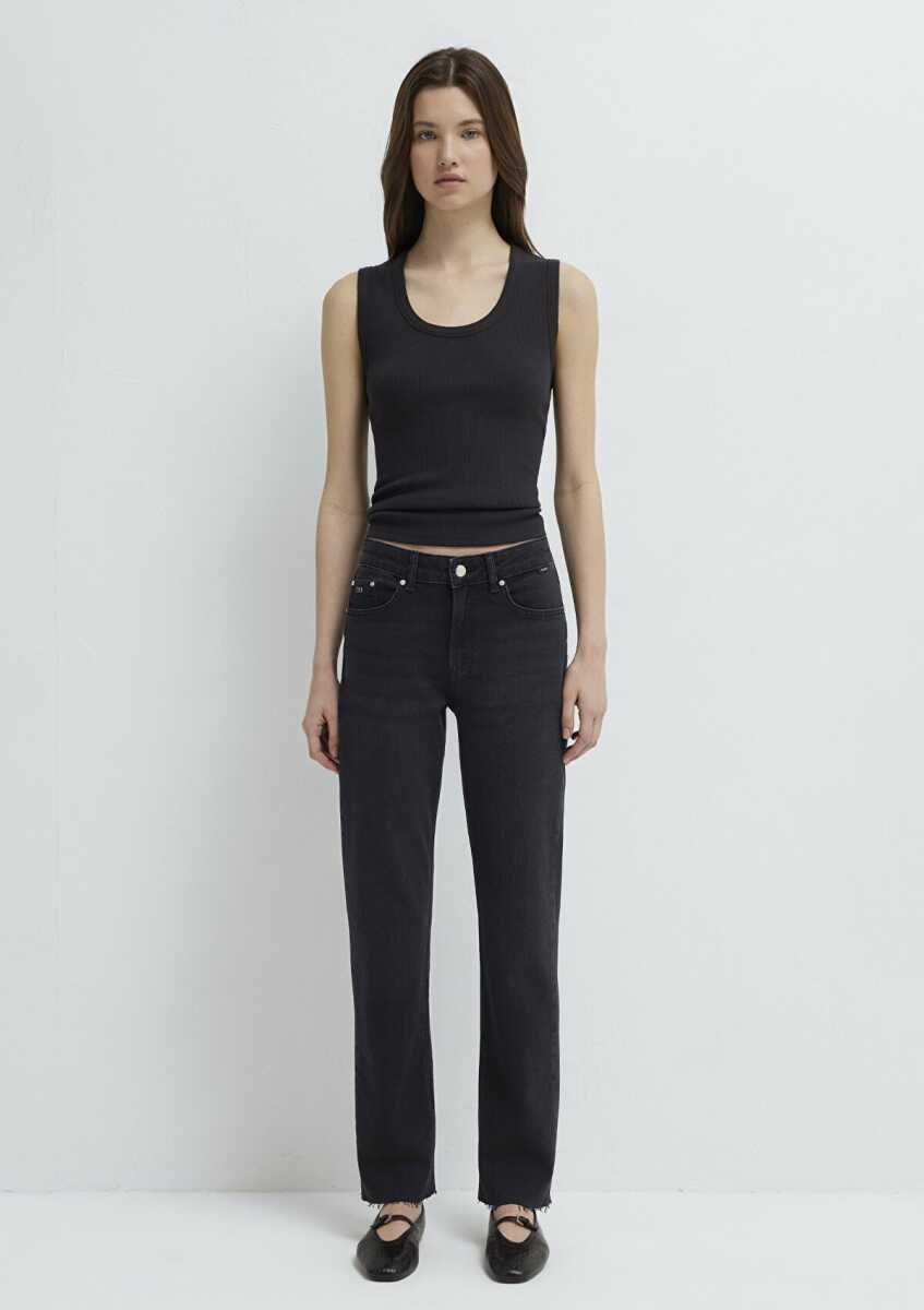 Mavi New York Classic Denim Gri Straight Yüksek Bel Kadın Jean Pantolon 101441-A3765 - 5