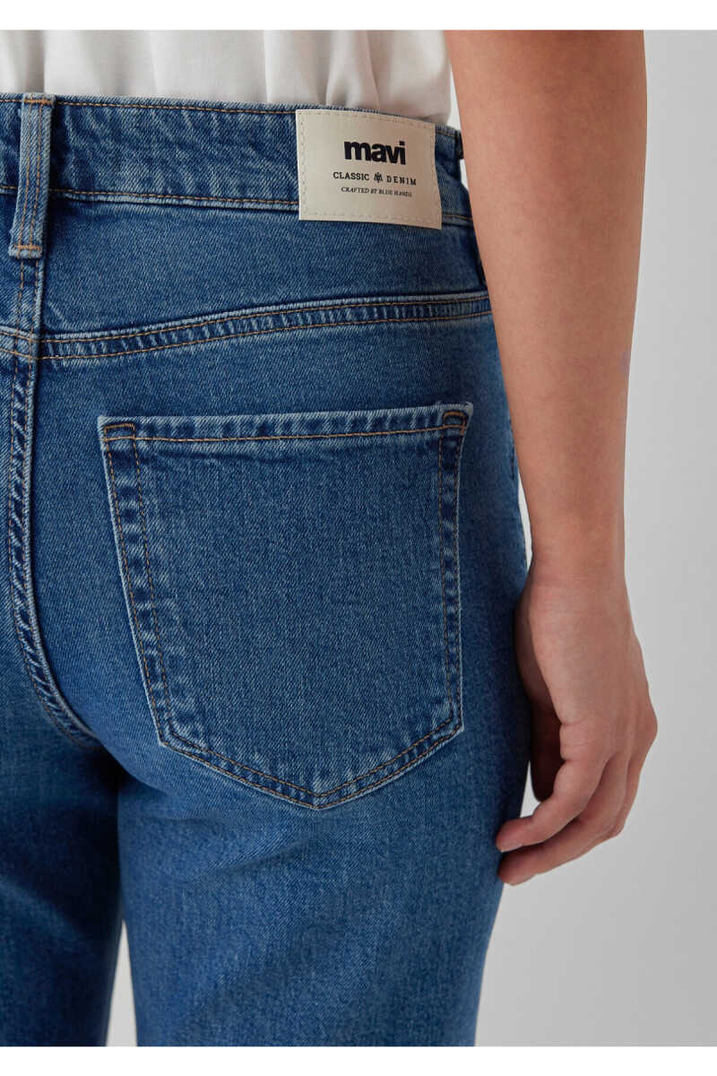 Mavi New York Straight Yüksek bel Kadın Jean Pantolon 101441-A6203 - 8