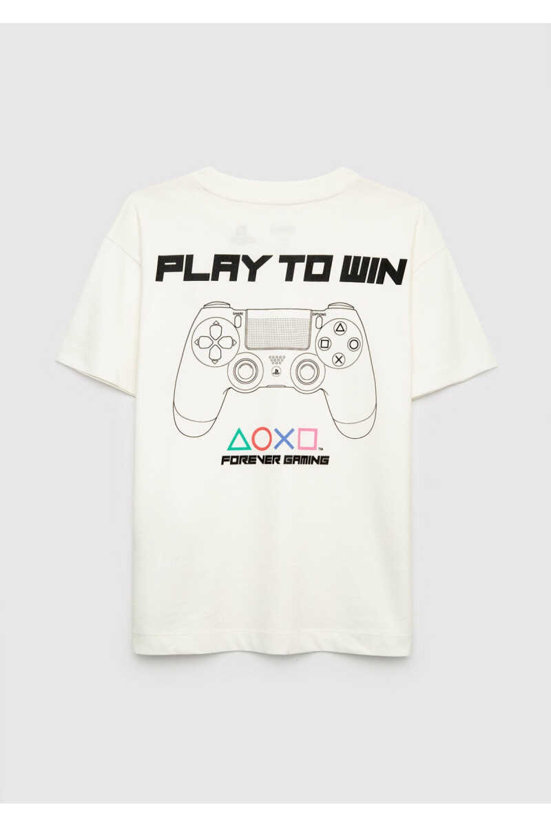 Mavi PlayStation Baskılı Loose Fit Çocuk Tişört 6610498-70057 - 4