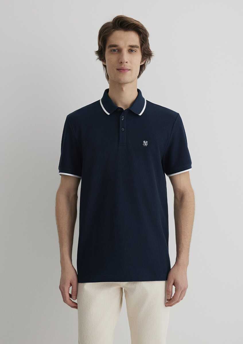 Mavi Polo Yaka Erkek Tişört 066039-30651 - 3
