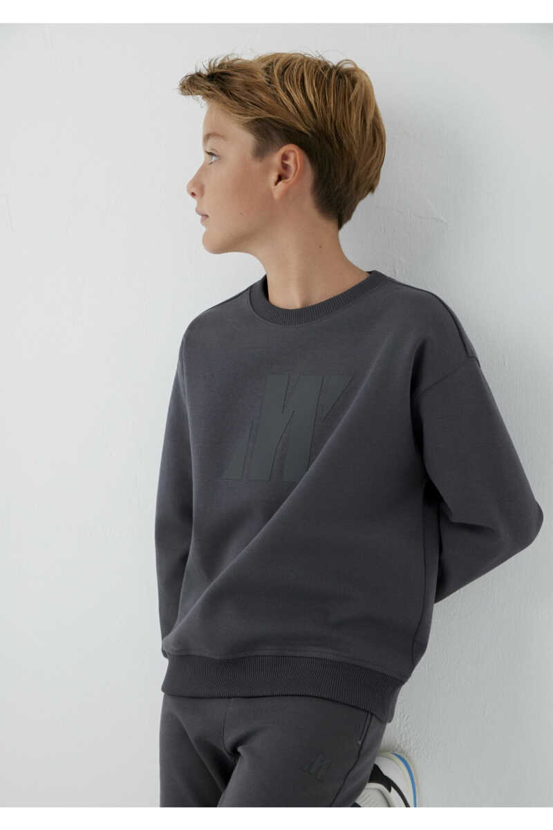 Mavi Pro Baskılı Antrasit Çocuk Sweatshirt 6S10201-70763 - 1