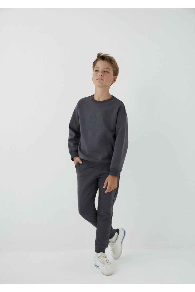 Mavi Pro Baskılı Antrasit Çocuk Sweatshirt 6S10201-70763 - 2
