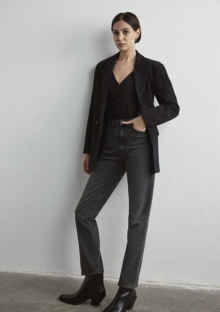 Mavi Rocstar Dark Smoke Icon Denım Kadın Jean Pantolon 1010762-87747 (1)