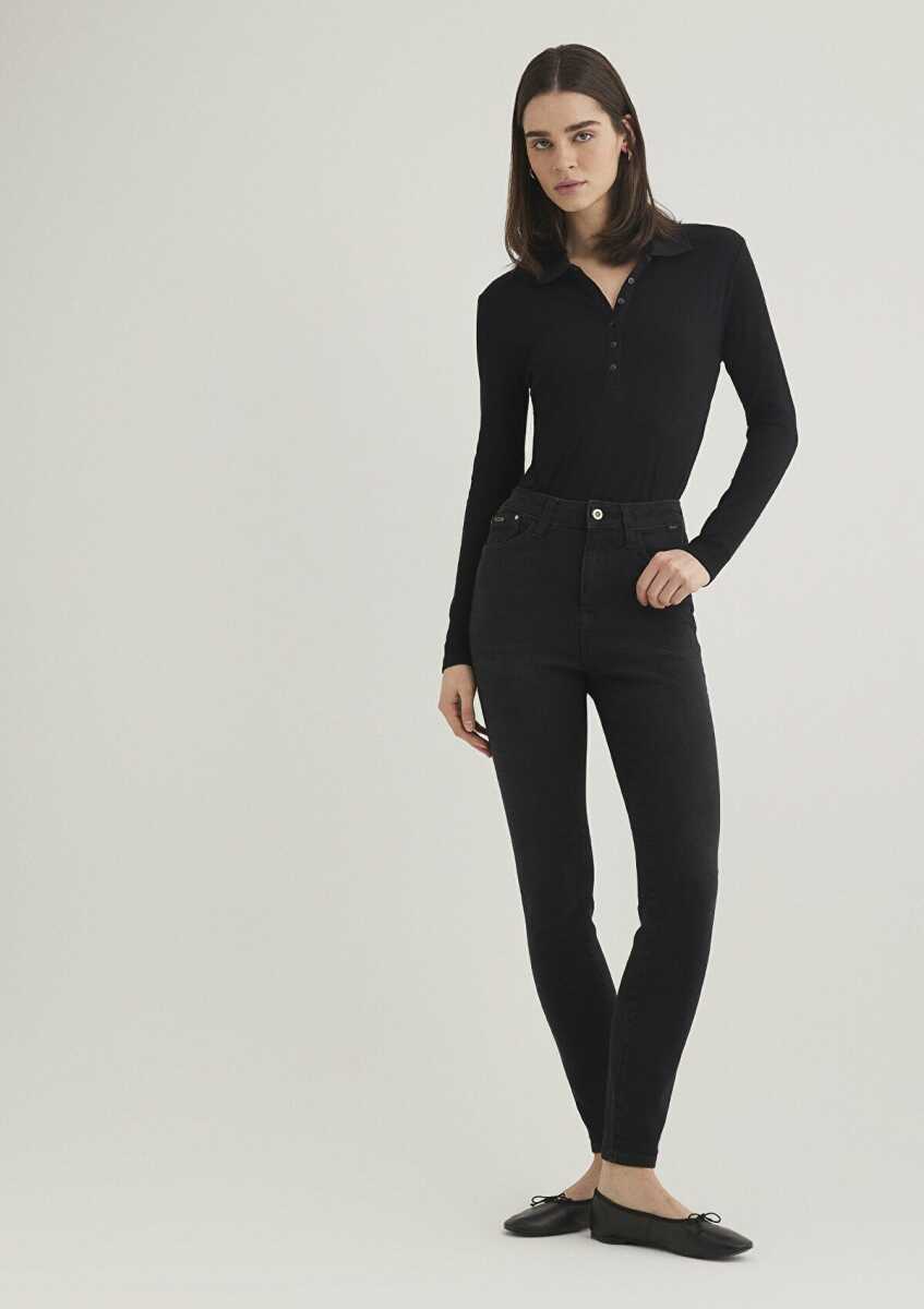 Mavi Serenay Deep Smoke Gold Premium Kadın Jean Pantolon 100980-82211 - 1