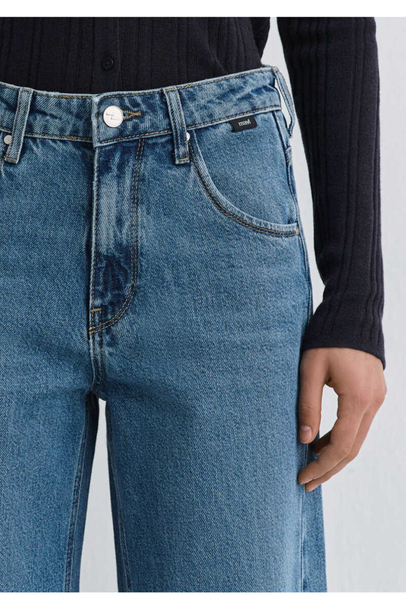 Mavi Sıena Iconic Puslu Indigo Mavisi Wide Leg Yüksek Bel Jean Pantolon 1010763-91357 - 8
