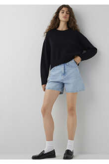 Mavi Siyah Basic Loose Fit Kadın Kazak 1710933-900