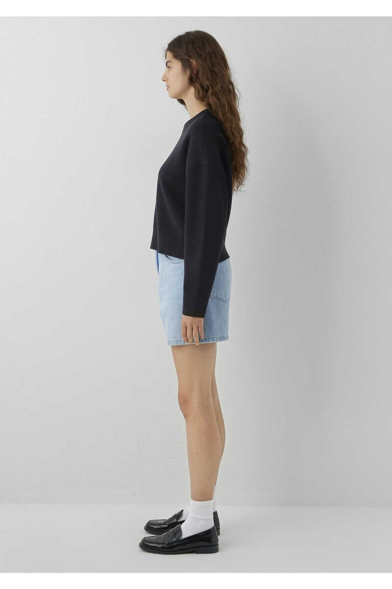 Mavi Siyah Basic Loose Fit Kadın Kazak 1710933-900 - 6