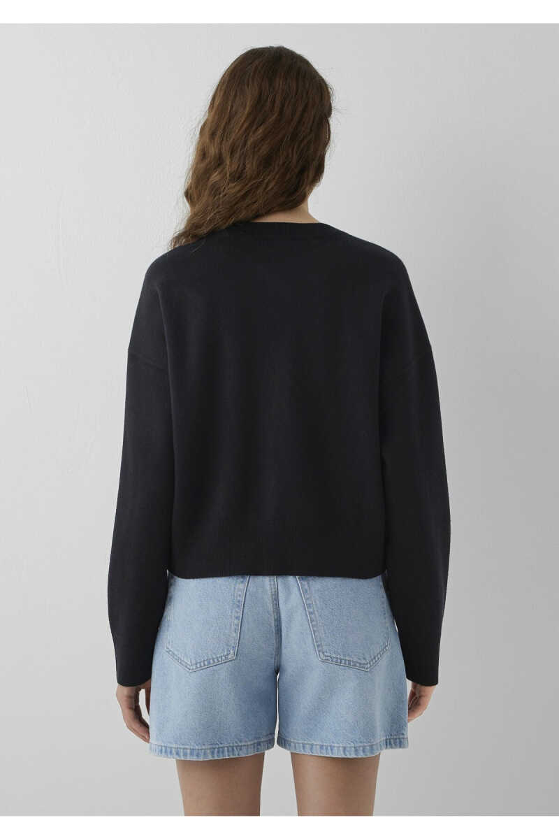 Mavi Siyah Basic Loose Fit Kadın Kazak 1710933-900 - 7