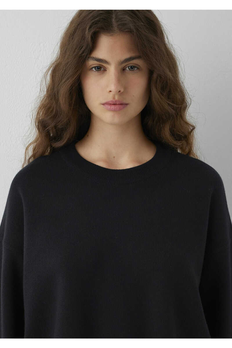 Mavi Siyah Basic Loose Fit Kadın Kazak 1710933-900 - 8