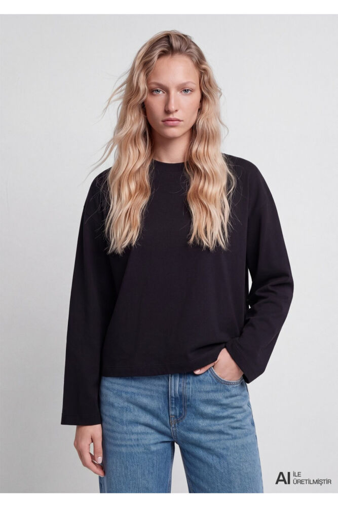Mavi Siyah Basic Loose Fit Kadın Sweat 1620069-900