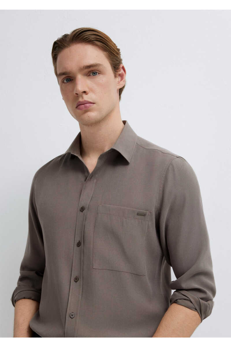 Mavi Soft Premium Kahverengi Regular Fit Erkek Gömlek 0212010-87875 - 2