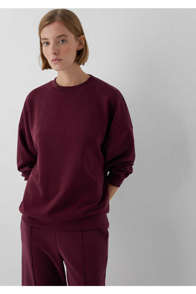 Mavi Soft-Premium (TENCEL™) Modal Karışımlı Bordo Oversize Kadın Sweatshirt 168837-70422 - 1