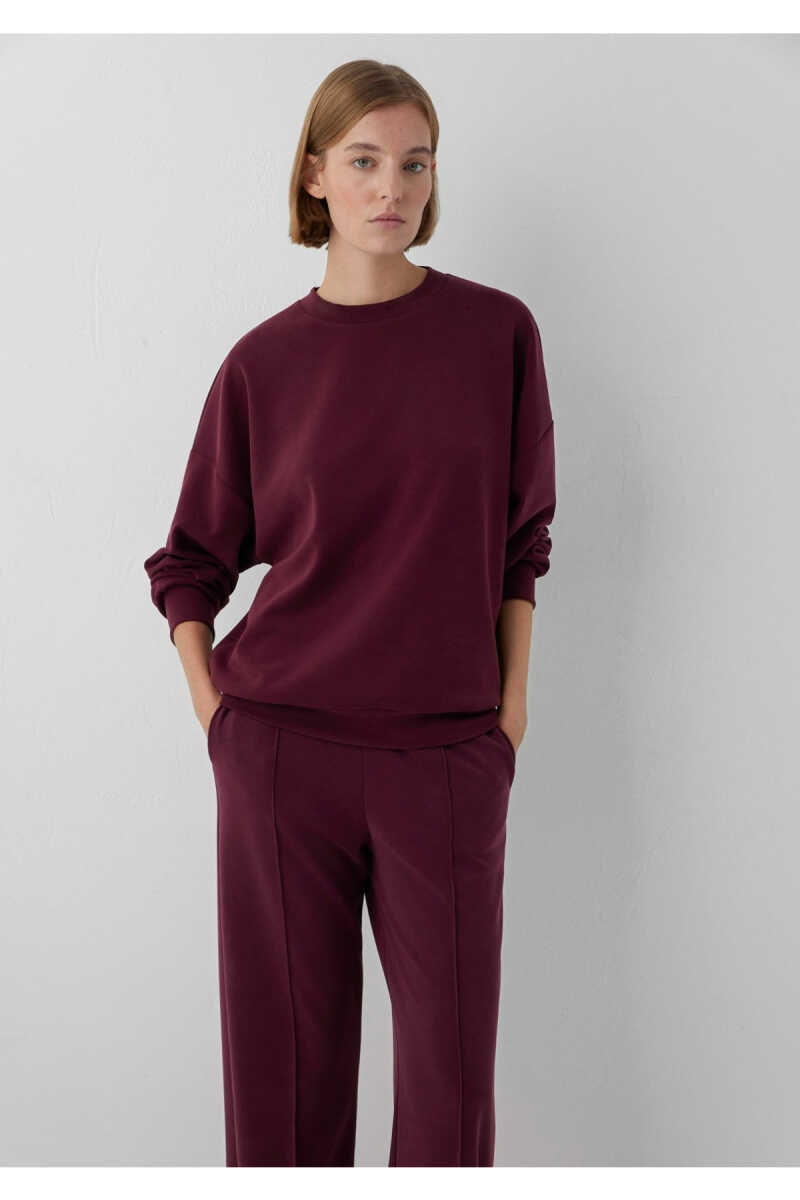 Mavi Soft-Premium (TENCEL™) Modal Karışımlı Bordo Oversize Kadın Sweatshirt 168837-70422 - 2
