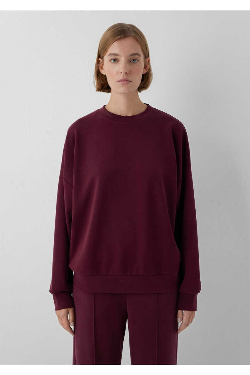 Mavi Soft-Premium (TENCEL™) Modal Karışımlı Bordo Oversize Kadın Sweatshirt 168837-70422 - 3