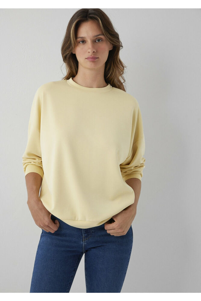 Mavi Soft-Premium (TENCEL™) Modal Karışımlı Sarı Oversize Kadın Sweatshirt 168837-71206