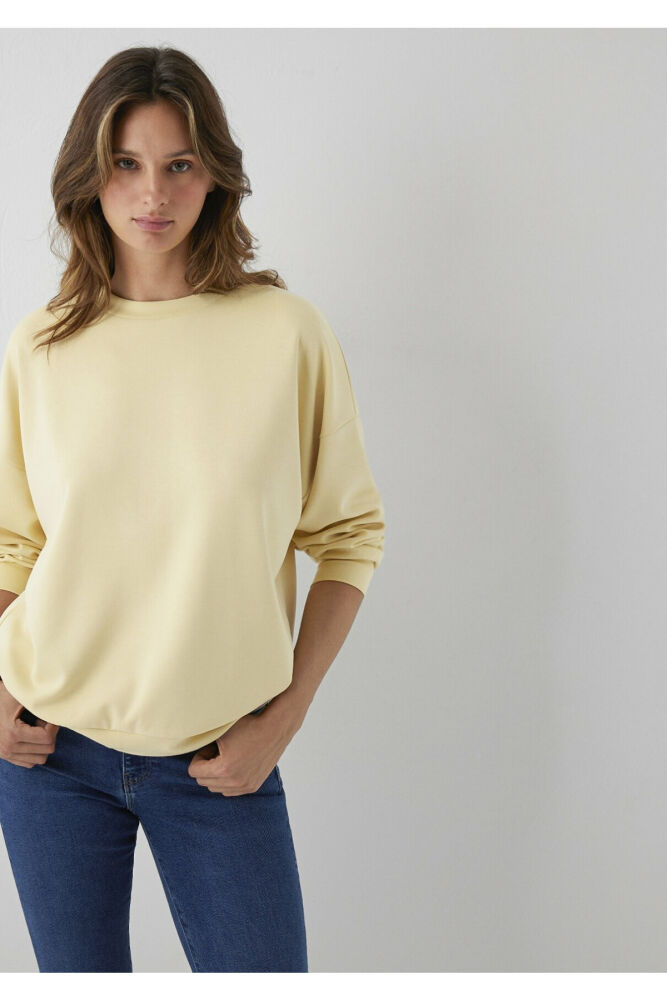 Mavi Soft-Premium (TENCEL™) Modal Karışımlı Sarı Oversize Kadın Sweatshirt 168837-71206 (1)