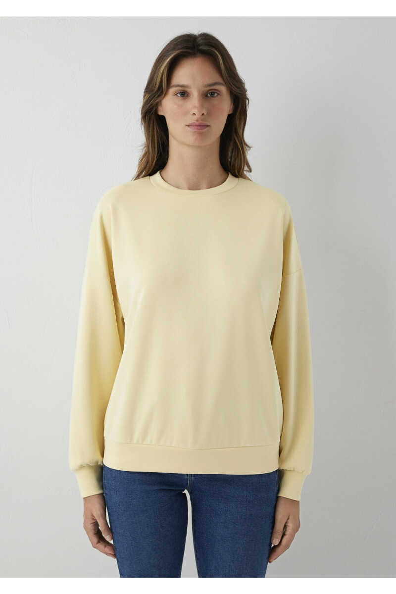 Mavi Soft-Premium (TENCEL™) Modal Karışımlı Sarı Oversize Kadın Sweatshirt 168837-71206 - 3