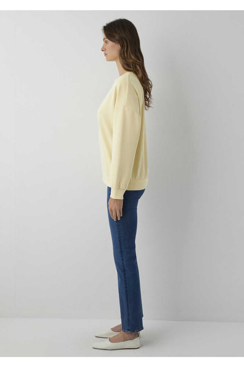 Mavi Soft-Premium (TENCEL™) Modal Karışımlı Sarı Oversize Kadın Sweatshirt 168837-71206 - 4