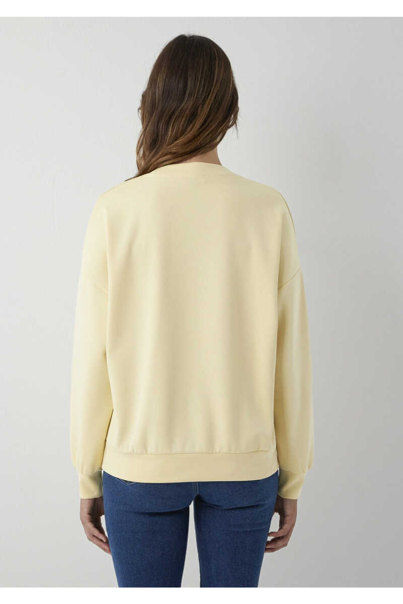 Mavi Soft-Premium (TENCEL™) Modal Karışımlı Sarı Oversize Kadın Sweatshirt 168837-71206 - 5