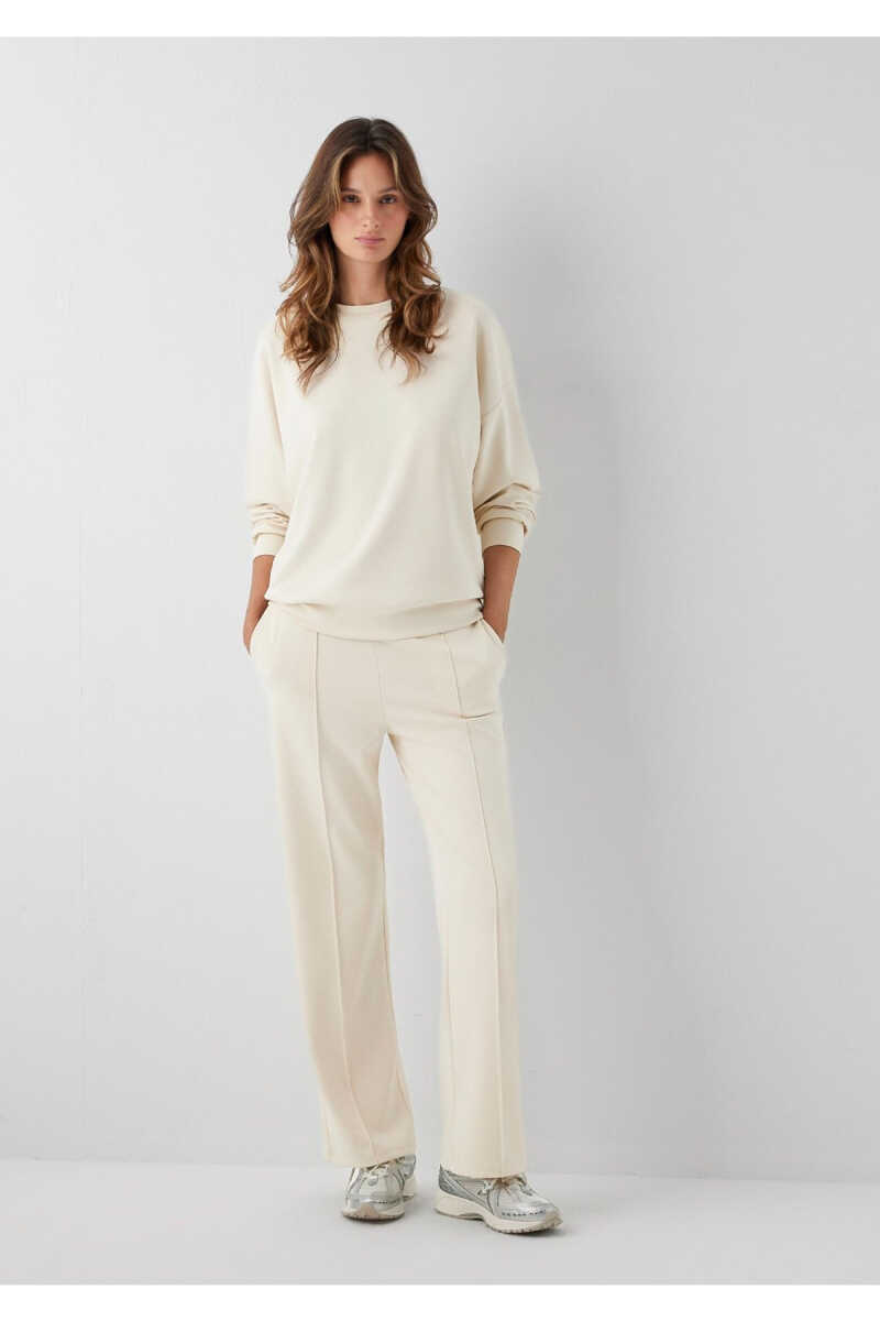 Mavi Sporty Lux Ekru TENCEL™ Modal Karışımlı Wide Leg Fit Kadın Eşofman Altı 1010634-80795 - 1