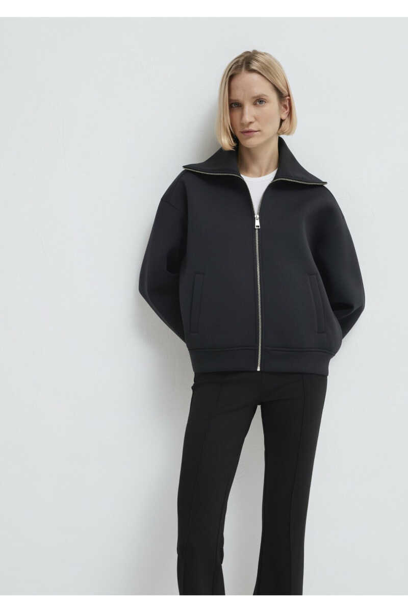 Mavi Sporty Lux Fermuarlı Siyah Oversize Kadın Sweatshirt 1S10295-900 - 2