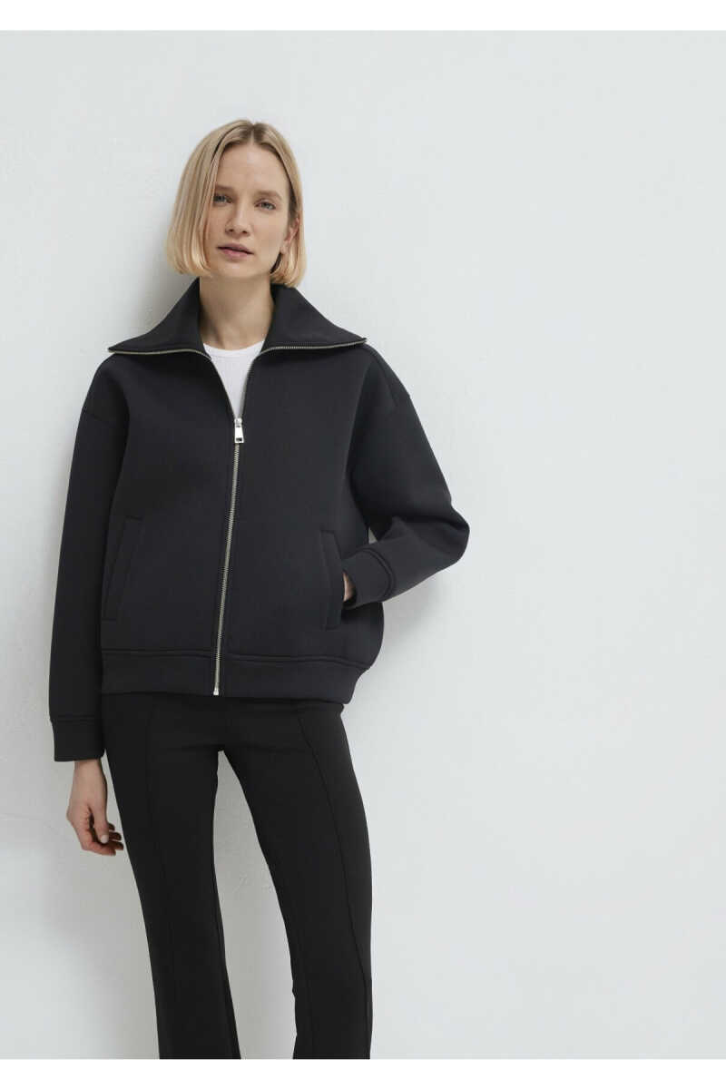 Mavi Sporty Lux Fermuarlı Siyah Oversize Kadın Sweatshirt 1S10295-900 - 3