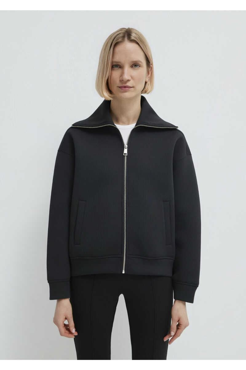 Mavi Sporty Lux Fermuarlı Siyah Oversize Kadın Sweatshirt 1S10295-900 - 4