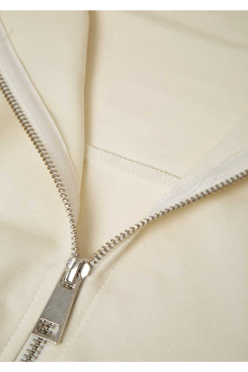 Mavi Sporty Lux Kapüşonlu Fermuarlı Ekru Loose Fit Kadın Sweatshirt 1S10585-70065 - 8