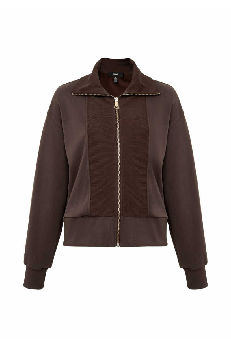 Mavi Sporty Lux (Tencel™) Modal Karışımlı Kahverengi Loose Fit Kadın Sweatshirt 1S10582-70240 - 6