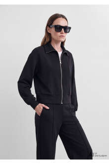 Mavi Sporty Lux (Tencel™) Modal Karışımlı Siyah Loose Fit Kadın Sweatshirt 1S10582-900