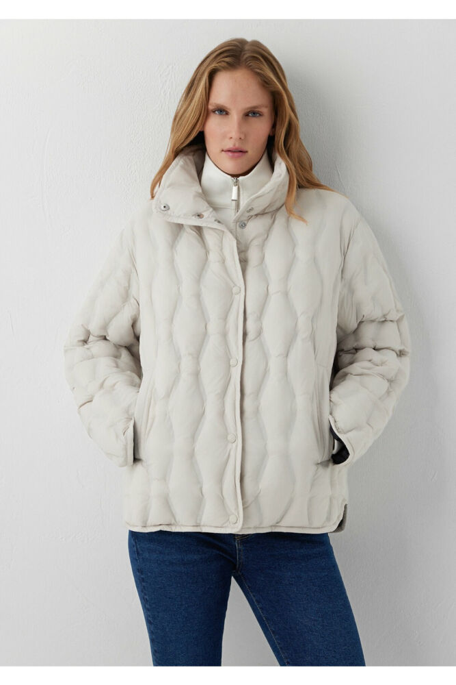 Mavi Su İtici Bej Oversize Kadın Ceket  1110861-70143
