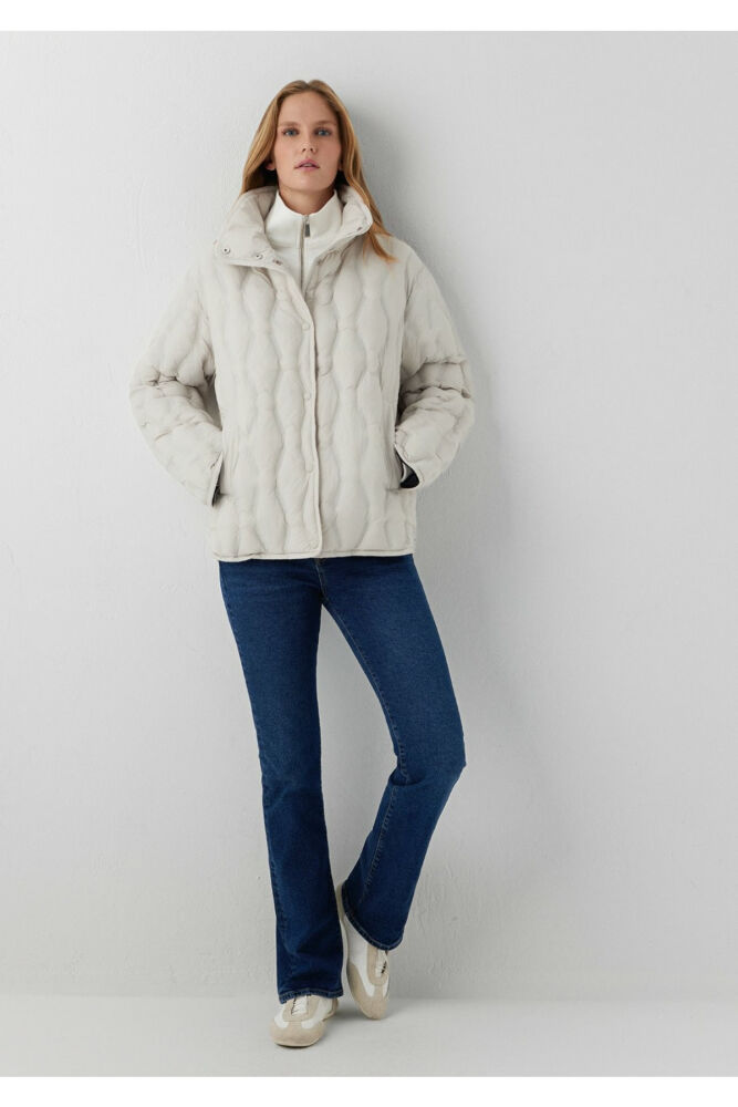 Mavi Su İtici Bej Oversize Kadın Ceket  1110861-70143 (1)
