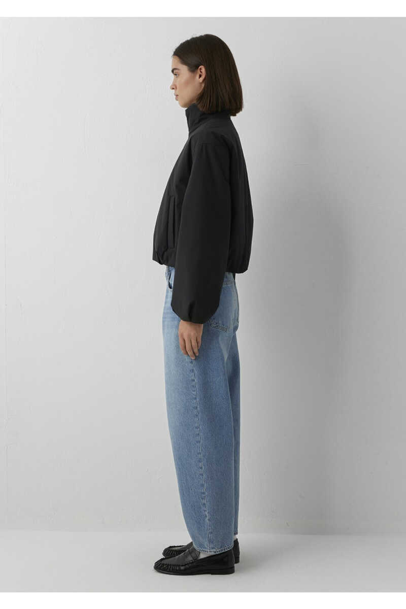 Mavi Su İtici Dik Yaka Siyah Oversize Kadın Şişme Mont 1110815-900 - 5