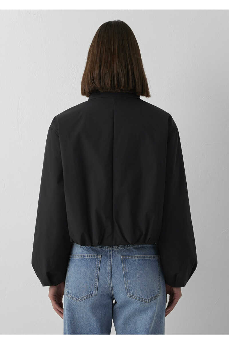 Mavi Su İtici Dik Yaka Siyah Oversize Kadın Şişme Mont 1110815-900 - 6