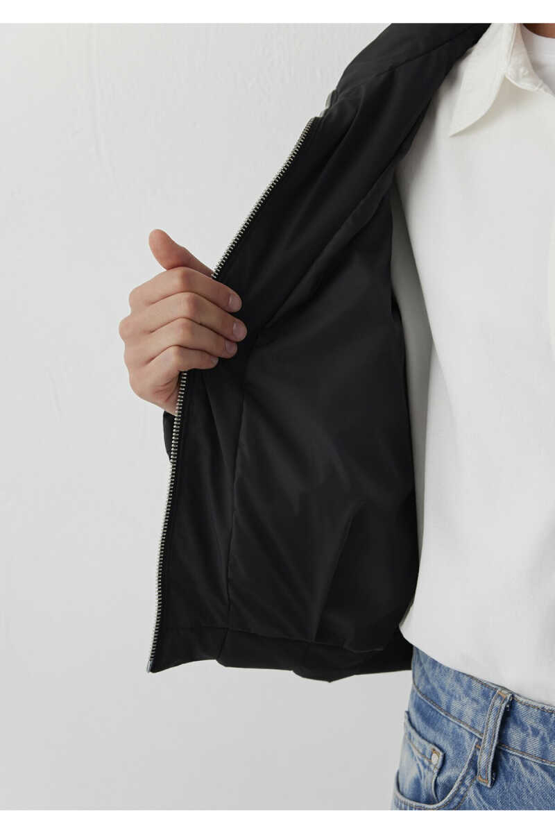 Mavi Su İtici Dik Yaka Siyah Oversize Kadın Şişme Mont 1110815-900 - 8