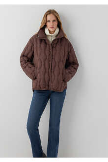 Mavi Su İtici Kahverengi Oversize Kadın Ceket1110861-70237