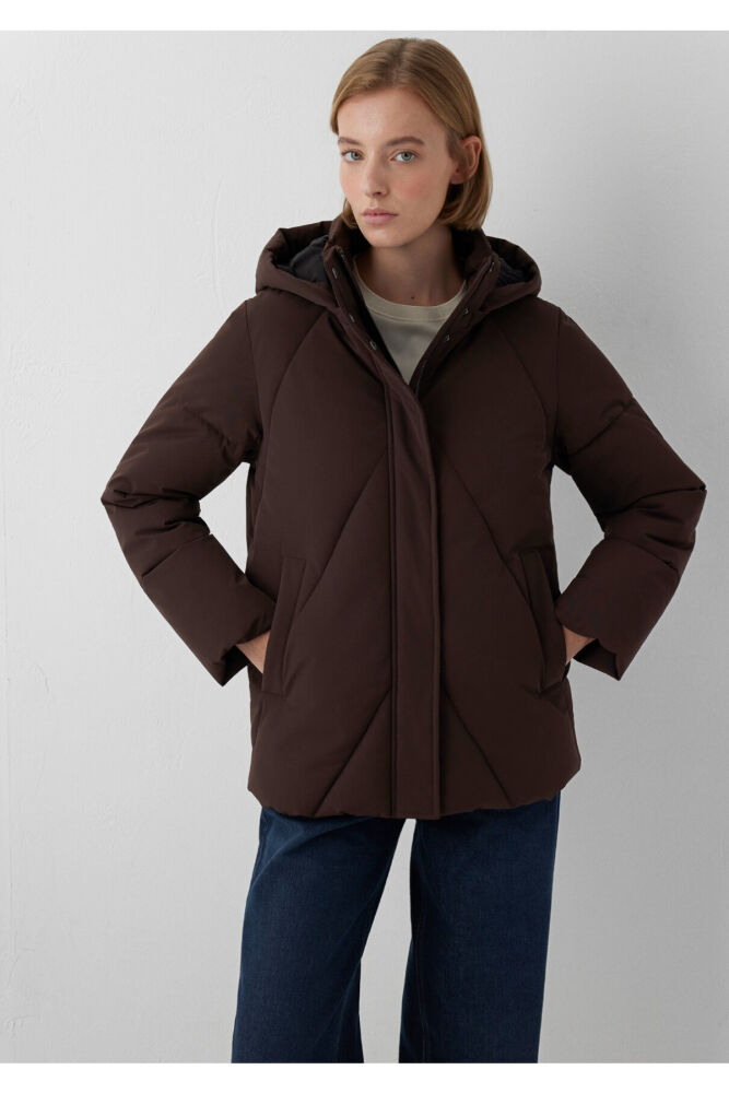 Mavi Su İtici Kahverengi Regular Fit Kadın Şişme Mont 1110863-70236