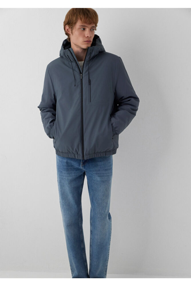 Mavi Su İtici Kapüşonlu Mavi Regular Fit Erkek Mont 0110849-80776 (1)