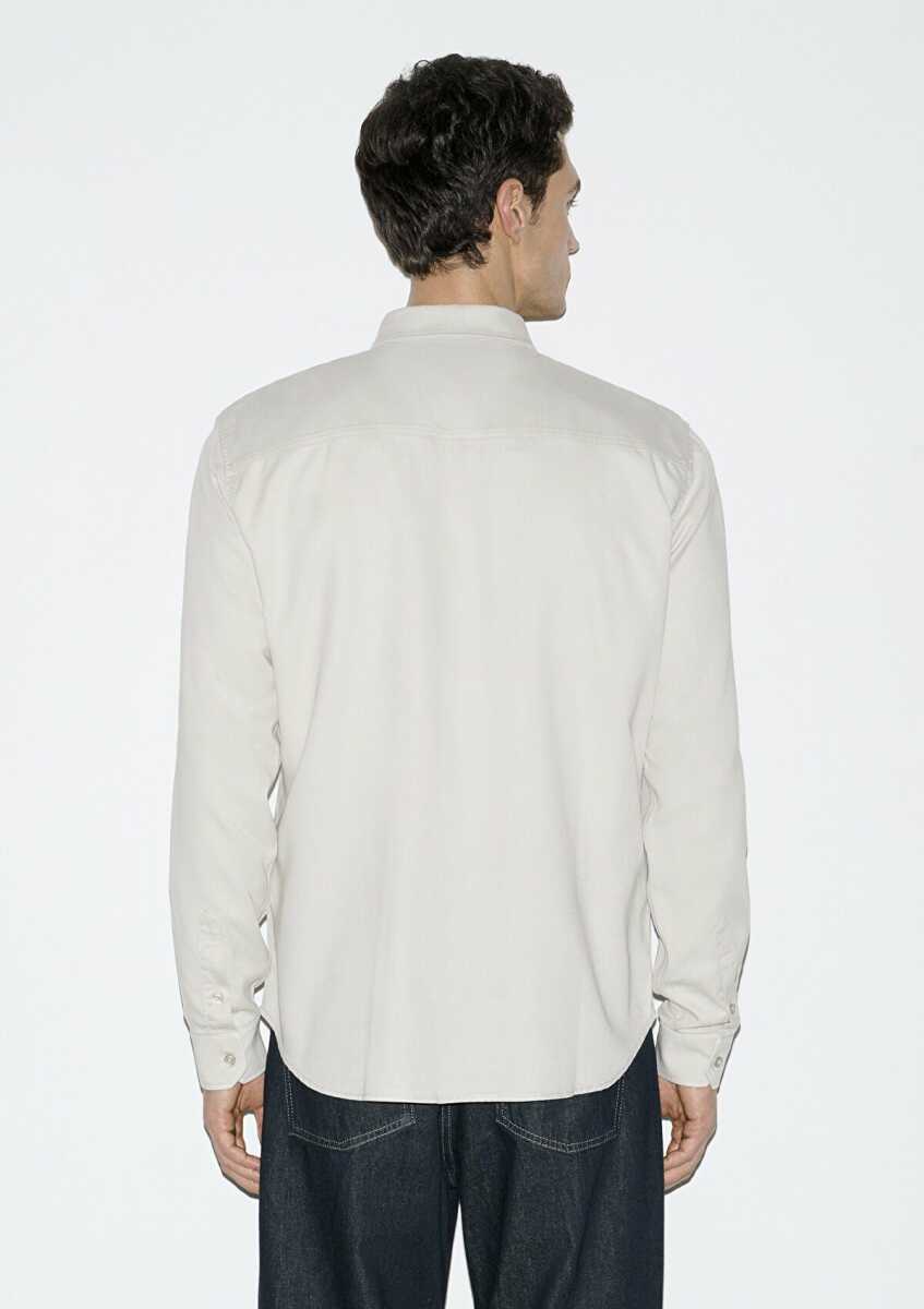 Mavi Tencel Bej Erkek Gömlek 0210818-70134 - 5