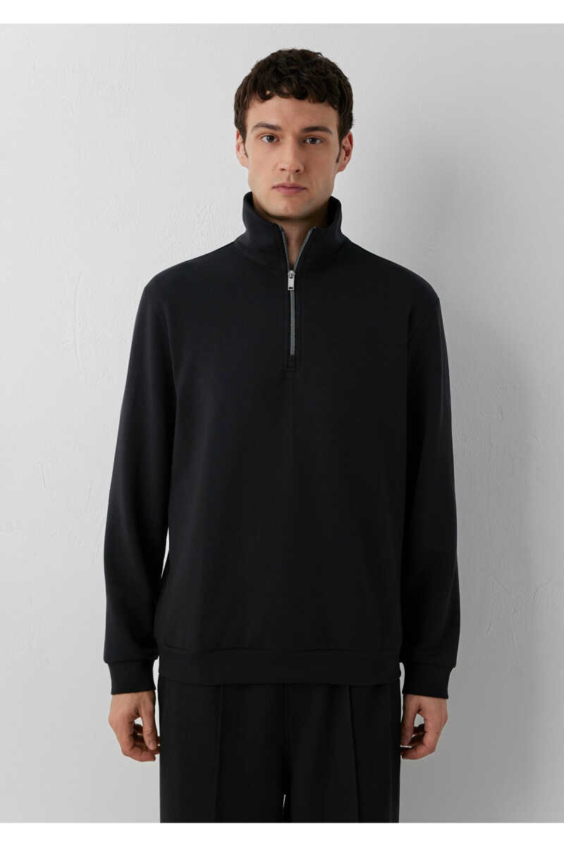 Mavi (Tencel™) Modal Karışımlı Yarı Fermuarlı Erkek Sweatshirt 0S20043-900 - 4